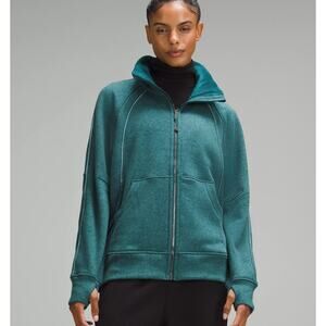 Lululemon Scuba Oversized Funnel Neck Zip Up Plush Green XS/S
